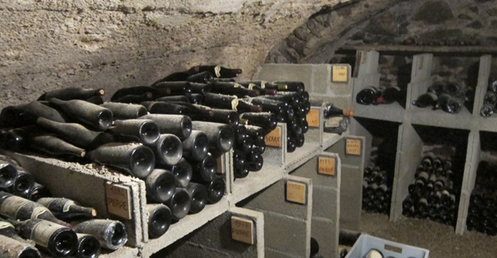 A look into the cellars at Domaine Barge.