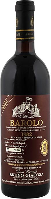 1982 Bruno Giacosa Barolo Collina Rionda Riserva 750 mL