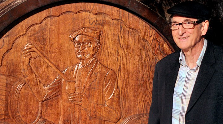 A photo of Marcel Guigal post-interview.  By the time he joined his father in 1961, the amount of cultivated land was only 42 hectares.  Friends counseled him to continue his studies fearing for the ruin of the family if he made wine in Côte Rôtie.